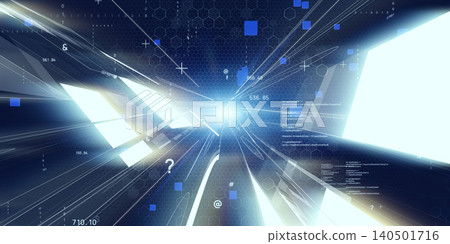 Cyberspace and digital technology concept 140501716