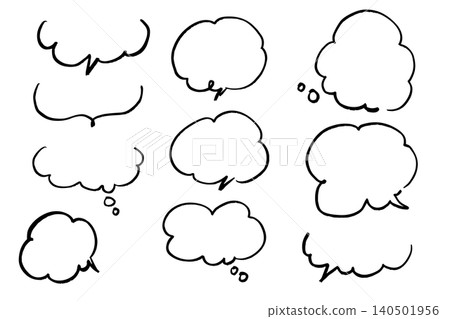 A set of hand-drawn speech bubbles and line art frames that can express conversations and thoughts, with a cartoon-style element that is easy to use for comments and messages. A set of hand-drawn speech bubbles and line art frames that can express conversations and thoughts, with a cartoon-style element that is easy to use for comments and messages. 140501956