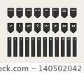 Sticky note icon set (minimalist business/IT business/IT-oriented) flat design 140502042