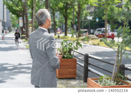 Senior man, business, back view 140502216