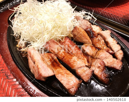 Charcoal-grilled thick-cut pork steak set meal Charcoal-grilled thick-cut pork steak set meal 140502618