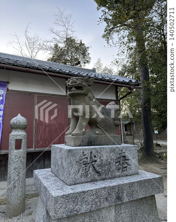 Komainu in the precincts of a shrine Komainu in the precincts of a shrine 140502711