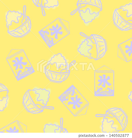 黃色手繪刨冰背景素材 黃色手繪刨冰背景素材 140502877