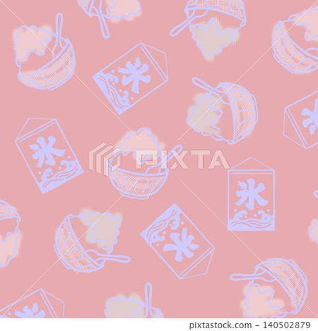 Pastel pink hand-drawn shaved ice background material Pastel pink hand-drawn shaved ice background material 140502879