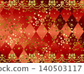 Rose, diamond shape, ribbon F, gold 10 red B 140503117