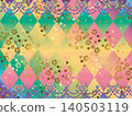 Rose, rhombus, ribbon F, gold 21 rainbow dark B 140503119