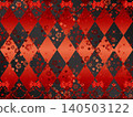 Rose, diamond shape, ribbon F, black 10 red B 140503122