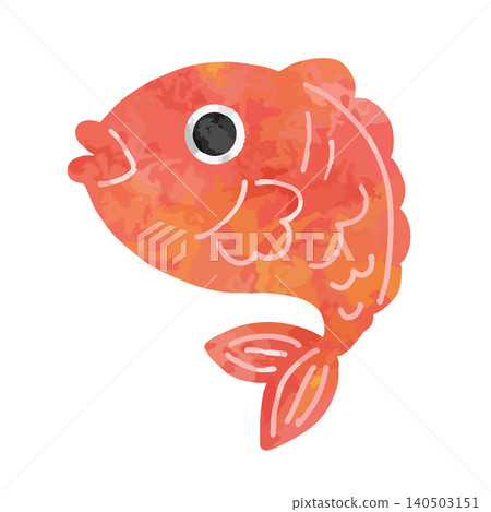 A simple watercolor-style illustration of a sea bream. 140503151