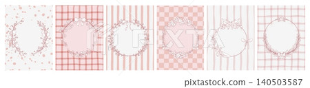 Vintage coquette frames with delicate ribbon bow Vintage coquette frames with delicate ribbon bow 140503587