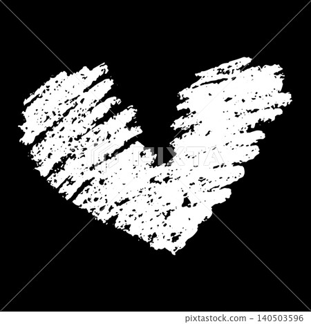 Hand Drawn Chalk Heart Illustration Hand Drawn Chalk Heart Illustration 140503596