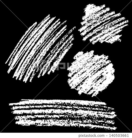 Hand Drawn Grunge Chalk Scribble Set Hand Drawn Grunge Chalk Scribble Set 140503661