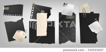 Retro paper notebook elements with adhesive tape Retro paper notebook elements with adhesive tape 140503697