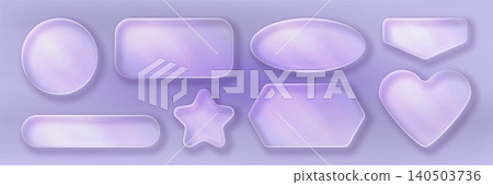 Transparent glass ui buttons, glossy liquid effect Transparent glass ui buttons, glossy liquid effect 140503736