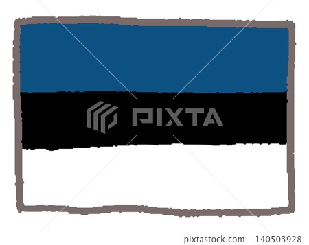 Hand-drawn Estonian flag Hand-drawn Estonian flag 140503928
