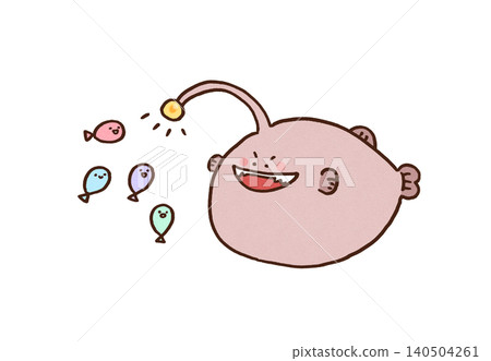 An anglerfish that uses a glowing lantern to lure small fish with a sly grin (a scam/trap) An anglerfish that uses a glowing lantern to lure small fish with a sly grin (a scam/trap) 140504261