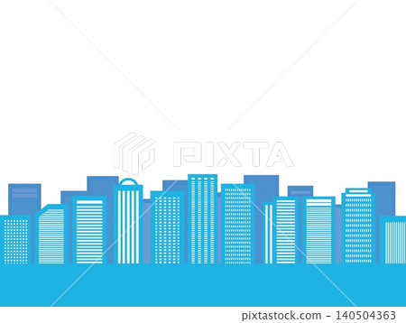 Cityscape, buildings, white background, light blue Cityscape, buildings, white background, light blue 140504363