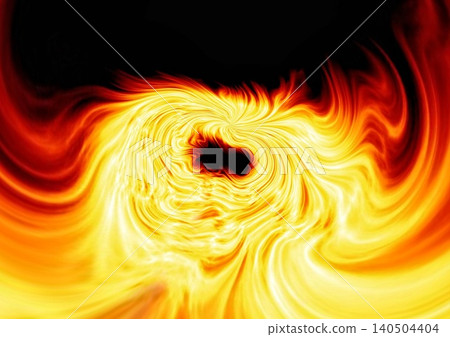 3D illustration of a burning abstract flame vortex 3D illustration of a burning abstract flame vortex 140504404