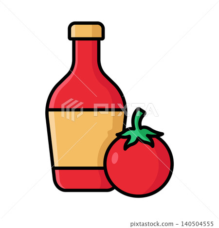 ketchup icon vector design template in white background ketchup icon vector design template in white background 140504555