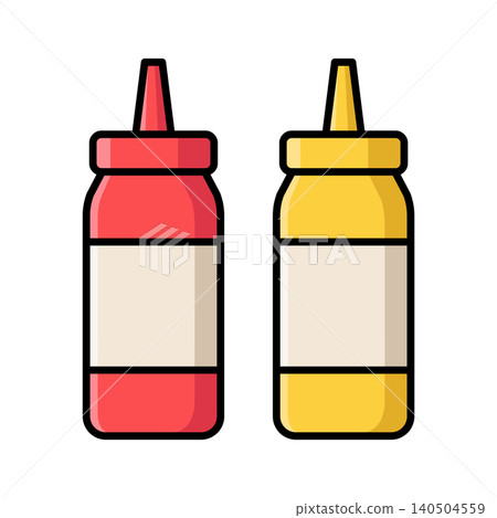 ketchup icon vector design template in white background 140504559