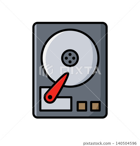 hard disk drive icon vector design template in white background hard disk drive icon vector design template in white background 140504596