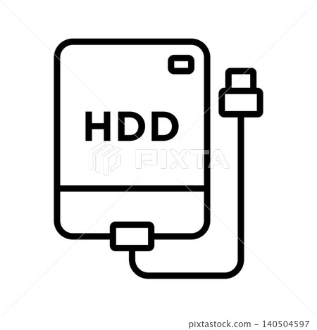 hard disk drive icon vector design template in white background hard disk drive icon vector design template in white background 140504597