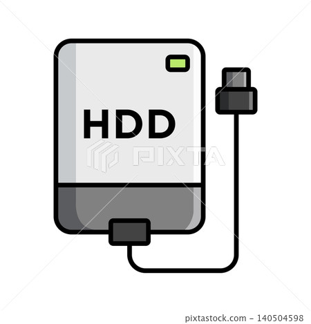 hard disk drive icon vector design template in white background hard disk drive icon vector design template in white background 140504598