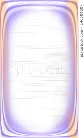 Vertical frame with purple and yellow digital glitch noise distortion on transparent background concept of retro technology and cyberpunk aesthetic 140504607