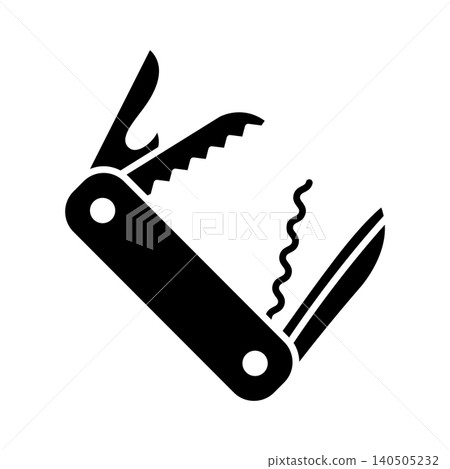folding knife icon vector design template in white background folding knife icon vector design template in white background 140505232