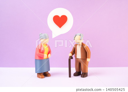 A relationship between an elderly couple. Sympathy and friendship. Friendliness and communication. A relationship between an elderly couple. Sympathy and friendship. Friendliness and communication. 140505425