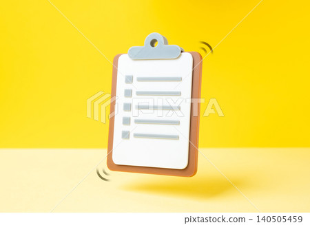 A paper clipboard with a list representing criteria, tasks and compliance requirements. Project management, planning, auditing, workflow control and productivity improvement. A paper clipboard with a list representing criteria, tasks and compliance requirements. Project management, planning, auditing, workflow control and productivity improvement. 140505459