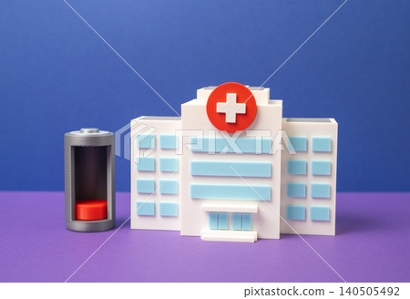 A hospital and a low battery. Medical facilities' unpreparedness for power outages. Autonomous and uninterruptible power supply systems. A hospital and a low battery. Medical facilities' unpreparedness for power outages. Autonomous and uninterruptible power supply systems. 140505492