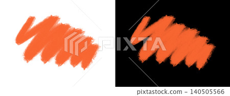 Abstract orange brush strokes on transparent and black backgrounds Abstract orange brush strokes on transparent and black backgrounds 140505566