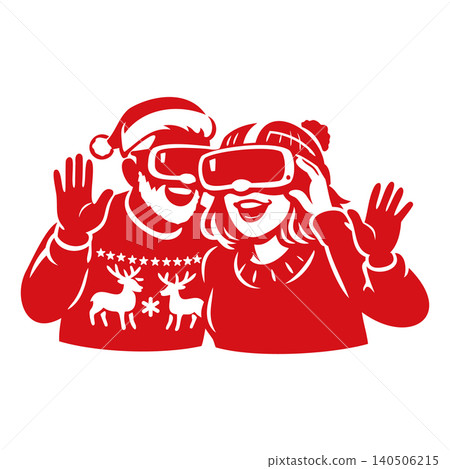Merry Christmas Celebration VR Glasses Concept Merry Christmas Celebration VR Glasses Concept 140506215