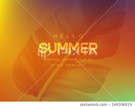 Vector summer gradient background with tropical leaves. Sunset and sunrise bright summer colors. Green, orange, purple, yellow. Covers, branding, poster, banner design. Vector summer gradient background with tropical leaves. Sunset and sunrise bright summer colors. Green, orange, purple, yellow. Covers, branding, poster, banner design. 140506819