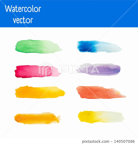 A set of Watercolor Paint Strokes in Various Colors for Artistic Inspiration A set of Watercolor Paint Strokes in Various Colors for Artistic Inspiration 140507086