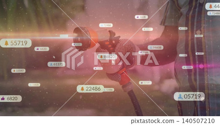 Holding senior man aiming orange hose nozzle in yard with striped tee mesh-glove badges, copy space Holding senior man aiming orange hose nozzle in yard with striped tee mesh-glove badges, copy space 140507210