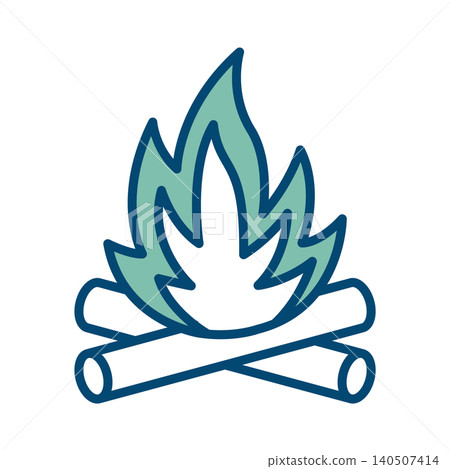 camp fire icon vector design template in white background camp fire icon vector design template in white background 140507414