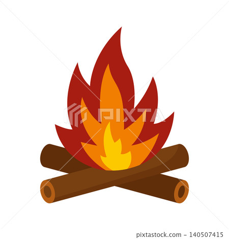 camp fire icon vector design template in white background camp fire icon vector design template in white background 140507415