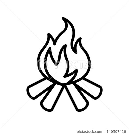 camp fire icon vector design template in white background camp fire icon vector design template in white background 140507416