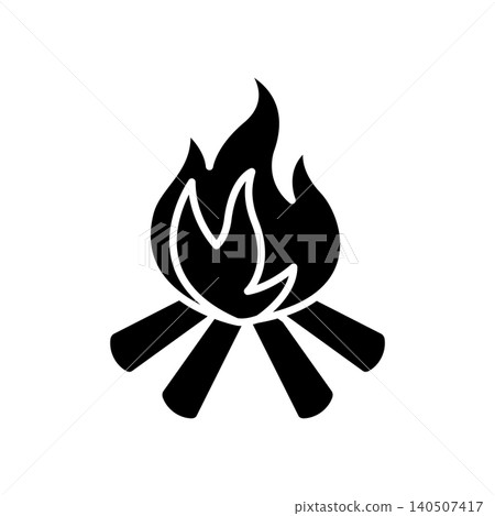 camp fire icon vector design template in white background camp fire icon vector design template in white background 140507417