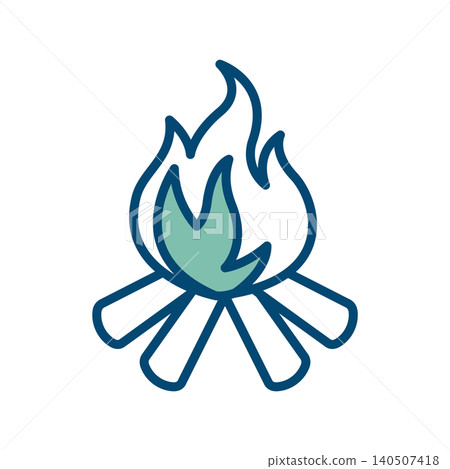 camp fire icon vector design template in white background camp fire icon vector design template in white background 140507418