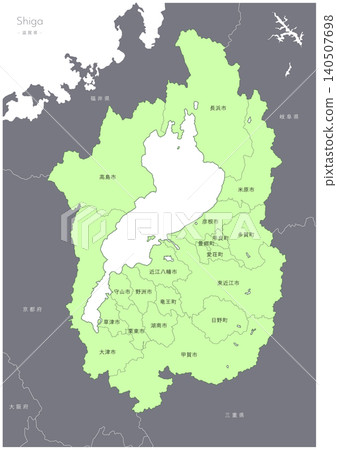 日本滋賀縣地圖。適用於旅遊和商務用途。 日本滋賀縣地圖。適用於旅遊和商務用途。 140507698