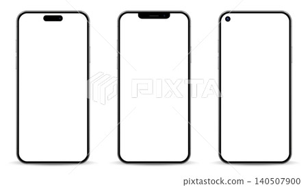 Modern smartphone set isolated on white background Modern smartphone set isolated on white background 140507900
