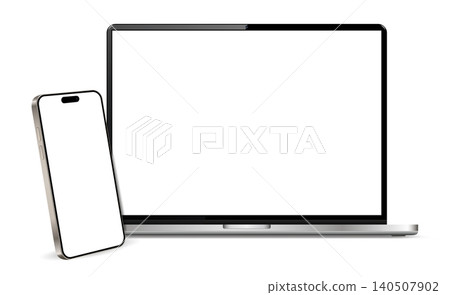 Smart Phone and Laptop Computer Mockup 140507902