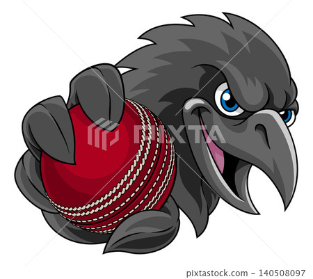 Crow Raven Rook Black Bird Cricket Team Mascot 140508097