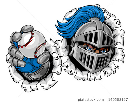 Medieval Knight Baseball Ball Sports Team Mascot Medieval Knight Baseball Ball Sports Team Mascot 140508137