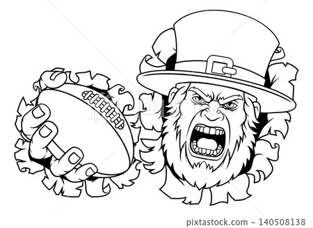 Leprechaun Celtic Irish American Football Mascot Leprechaun Celtic Irish American Football Mascot 140508138