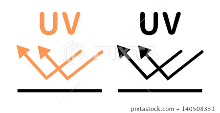 UV protection icon set UV protection icon set 140508331