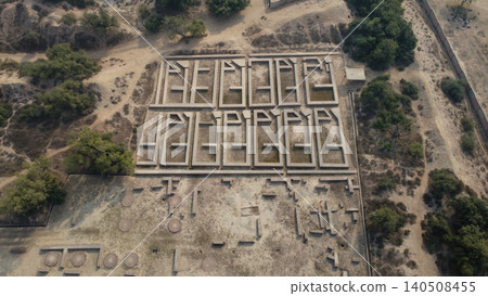 harappan city homes showing circular brick platforms where families processed wheat barley for daily meals 140508455