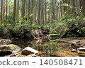 Mountain trail surrounded by trees 140508471